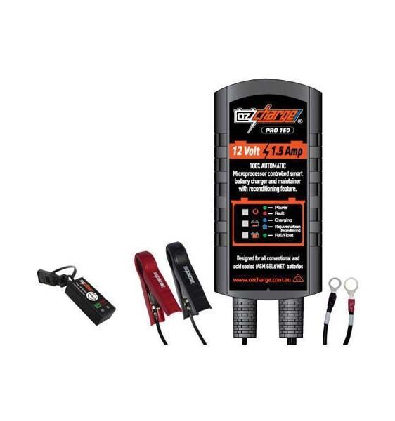 Oz Charge 12V 12 Volt 1.5A 1.5 Amp 8-Stage Battery Charger ...