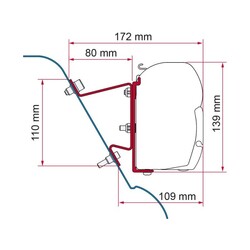 Fiamma F45 Awning Mounting Bracket Kit - Suit Sprinter / Westfalia / Crafter H3