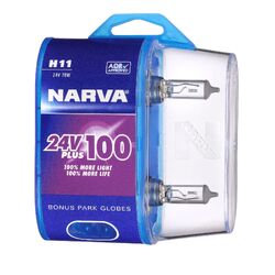 Narva H11 24V 55W Plus 100 Long Life Headlight Globes (Bl2)