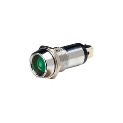 Narva 12 Volt Chrome Pilot Lamp With Green LED