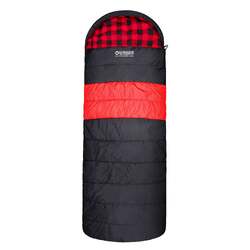 Wildtrak Kalgan Hooded Jumbo Sleeping Bag 230 X 90Cm -2 To -7C