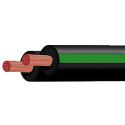 Black/Green 4mm Figure 8 100M Twin Core (Spooled Length)