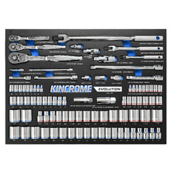 Kincrome Evolution 92 Piece Sockets & Accessories Eva Tray