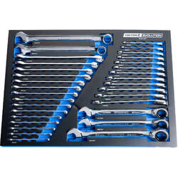 Kincrome Evolution 32 Piece Gear & Combination Spanners Eva Tray