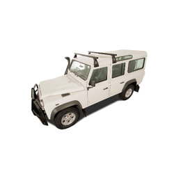 Rhino Rack Heavy Duty RL210 Black 2 Bar Roof Rack to suit LAND ROVER Defender 90 2dr 4WD 10 to 20