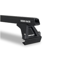 Rhino Rack Heavy Duty RLTF Black 2 Bar Roof Rack to suit ISUZU N-Series  4dr Truck Angled Roof 86 to 