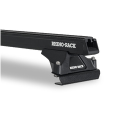 Rhino Rack Heavy Duty RLTF Black 2 Bar Roof Rack to suit ISUZU F-Series  2dr Truck Flat Roof 86 to 