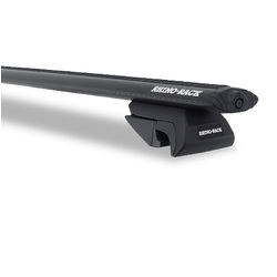 Rhino Rack Vortex SX Black 2 Bar Roof Rack to suit SUBARU Outback 3rd Gen 4dr Wagon With Roof Rails 03 to 09