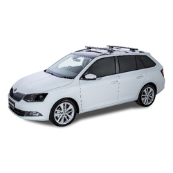 Rhino Rack Vortex SX Black 2 Bar Roof Rack to suit SKODA Karoq Gen 1 5dr SUV With Raised Rail 18 to 