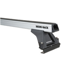 Rhino Rack Heavy Duty RLTF Silver 2 Bar Roof Rack (Mid/Rear) to suit HYUNDAI iLoad  2dr Van 08 to 21