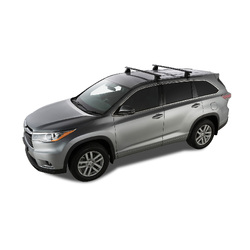 Rhino Rack Vortex 2500 Black 2 Bar Roof Rack to suit TOYOTA Kluger (GX) Gen3, XU50 5dr SUV Bare Roof 14 to 21