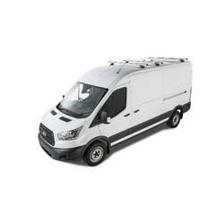 Rhino Rack Heavy Duty RLTP Silver 3 Bar Roof Rack to suit FORD Transit  2dr Van LWB (Mid/High Roof) 14 to 