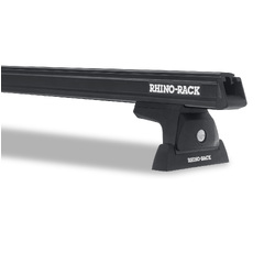 Rhino Rack Heavy Duty RLT600 Ditch Mount Black 1 Bar Roof Rack to suit RAM 1500 Gen4, DS 4dr Ute Crew Cab 11 to 