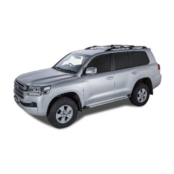 Rhino Rack Vortex StealthBar Silver 2 Bar Roof Rack to suit TOYOTA LandCruiser 200 Series 5dr 4WD With Roof Rails 07 to 21