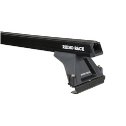 Rhino Rack Heavy Duty RLTF Black 1 Bar Roof Rack to suit ISUZU F-Series  2dr Truck Flat Roof 86 to 