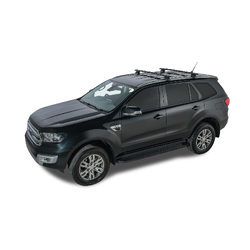 Rhino Rack Vortex SX Black 2 Bar Roof Rack to suit FORD Everest UA 5dr SUV With Flush Rails 15 to 22