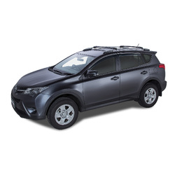 Rhino Rack Vortex StealthBar Black 2 Bar Roof Rack to suit TOYOTA Rav4 Gen 4, XA40 5dr SUV With Roof Rails 12 to 19