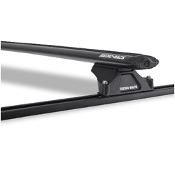 Rhino Rack Vortex RLTP Trackmount Black 2 Bar Roof Rack to suit TOYOTA 4 Runner Gen2 4dr 4WD 89 to 96