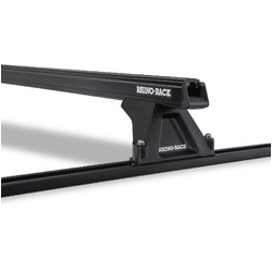 Rhino Rack Heavy Duty RLTF Trackmount Black 2 Bar Roof Rack to suit TOYOTA Tarago  4dr Van Single Sliding Door (Excl. Sun Roof) 90 to 00