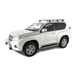 Rhino Rack Heavy Duty RCH Black 3 Bar Roof Rack to suit TOYOTA Prado 150 Series 3dr 4WD 09 to 