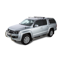 Rhino Rack Heavy Duty RCH Black 1 Bar Roof Rack (Rear) to suit VOLKSWAGEN Amarok 2H 4dr Ute Dual Cab 11 to 23