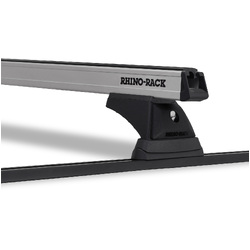 Rhino Rack Heavy Duty RCH Trackmount Black 2 Bar Roof Rack to suit MITSUBISHI Pajero NH - NL 4dr 4WD LWB 91 to 00