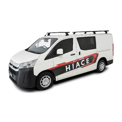 Rhino Rack Vortex RCH Black 3 Bar Roof Rack to suit TOYOTA Hiace Gen 6 2dr Van LWB 19 to 