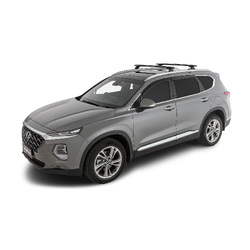 Rhino Rack Vortex RCL Black 2 Bar Roof Rack to suit HYUNDAI Santa Fe Gen4, TM 5dr SUV With Flush Rails 18 to 24