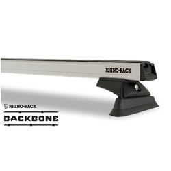 Rhino Rack Heavy Duty Silver 2 Bar Rhino-Rack Backbone Roof Rack with RCL Legs to suit JEEP Gladiator JT 4dr Ute 20 to 