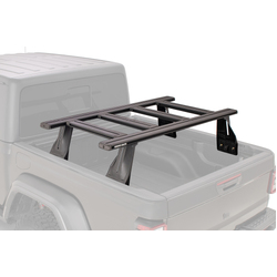 Rhino Rack Reconn-Deck 2 Bar Ute Tub System with 4 NS Bars to suit JEEP Gladiator JT with Trail Rails installed 4dr Ute 20 to 