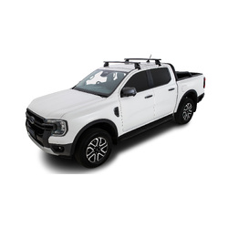 Rhino Rack Vortex 2500 Black 2 Bar Roof Rack to suit VOLKSWAGEN Amarok Gen2 4dr Ute Double Cab 23 to 