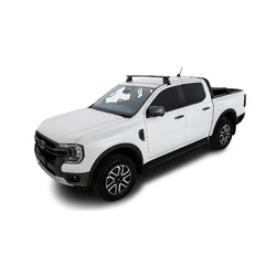 Rhino Rack Vortex 2500 Black 1 Bar Front Roof Rack to suit FORD Ranger Gen 2 (P703) 4dr Ute Double Cab 22 to 