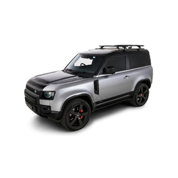 Rhino Rack Vortex RCH-RCL Black 2 Bar Roof Rack to suit LAND ROVER Defender 90 L663 2dr SUV With Factory Track 21 to 