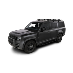 Rhino Rack Vortex RCL Black 3 Bar Roof Rack to suit LAND ROVER Defender 130 L663 5dr SUV With Factory Track 23 to 