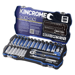 Kincrome Lok-On Socket Set 45 Piece 3/8" Drive - Metric & Imperial