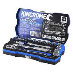 Kincrome Lok-On Socket Set 18 Piece 1/2" Drive - Metric