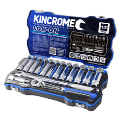 Kincrome Lok-On Socket Set 28 Piece 1/2" Drive - Metric