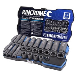 Kincrome Lok-On Impact Socket Set 24 Piece 1/2" Drive