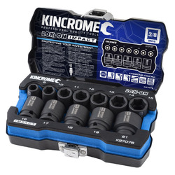 Kincrome Lok-On Impact Socket Set 12 Piece 3/8" Drive - Metric