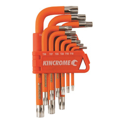 Kincrome Tamperproof Torx Key Set Short Series 9 Piece