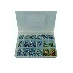 KT Accessories Bolt, Nut & G8 Washers, UNC, Zinc, H/T, 480 Piece Pack