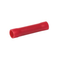 KT Accessories Terminals, Butt Splice, Red, Seamless Tube