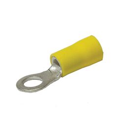 KT Accessories Terminals, Ring, Yellow, 4mm