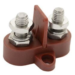 M10X35.5Mm Red Twin Power Post 48V/300A S/S Stud & Washer With Separator