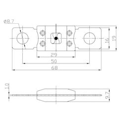 80A/32Vdc Mega Fuse [Ea] Slow Blow