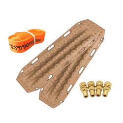 MAXTRAX MKII Desert Tan Recovery TracksWith Brass Tyre Deflators