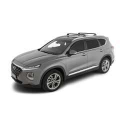 Rhino Rack Vortex Rvp Black 2 Bar Roof Rack For Hyundai Santa Fe Gen4, Tm 5Dr Suv With Flush Rails 07/18 On