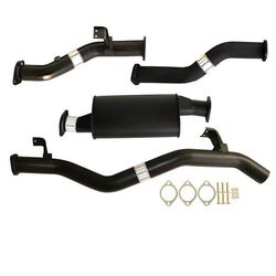 3" #Dpf# Back Carbon Offroad Exhaust With Muffler For Fits Toyota Landcruiser 79 Series VDJ76 Double Cab Ute 4.5L V8 10/2016> 