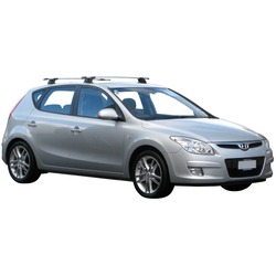 Yakima ThruBar 120cm Silver Pair (S16Y) To Suit Hyundai i30 5dr Hatch 10/2007-/2011