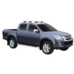 Yakima ThruBar 135cm Silver Pair (S17Y) To Suit Isuzu D-Max LS-T Crew Cab /2012-08/2020